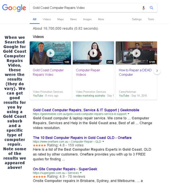 Gold Coast Computer Repairs Video